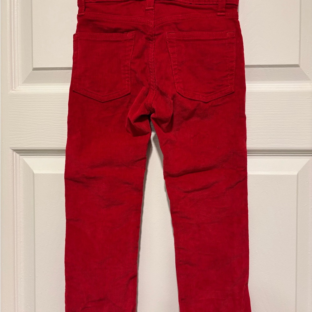 Stylish Red Kids Corduroy Pants - Picture 6 of 7
